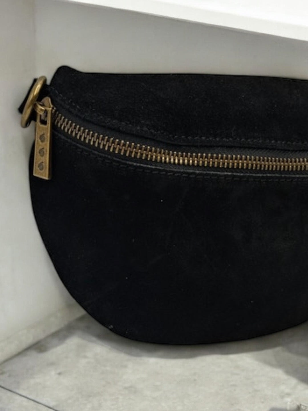 Sac banane cuir noir bandouliere cuir noir