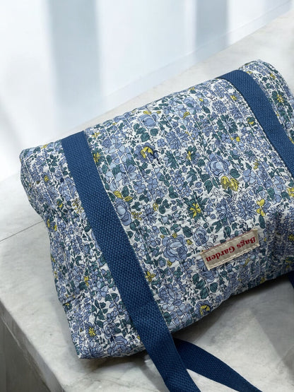 Sac week end voyage coton matelassé liberty bleu marine