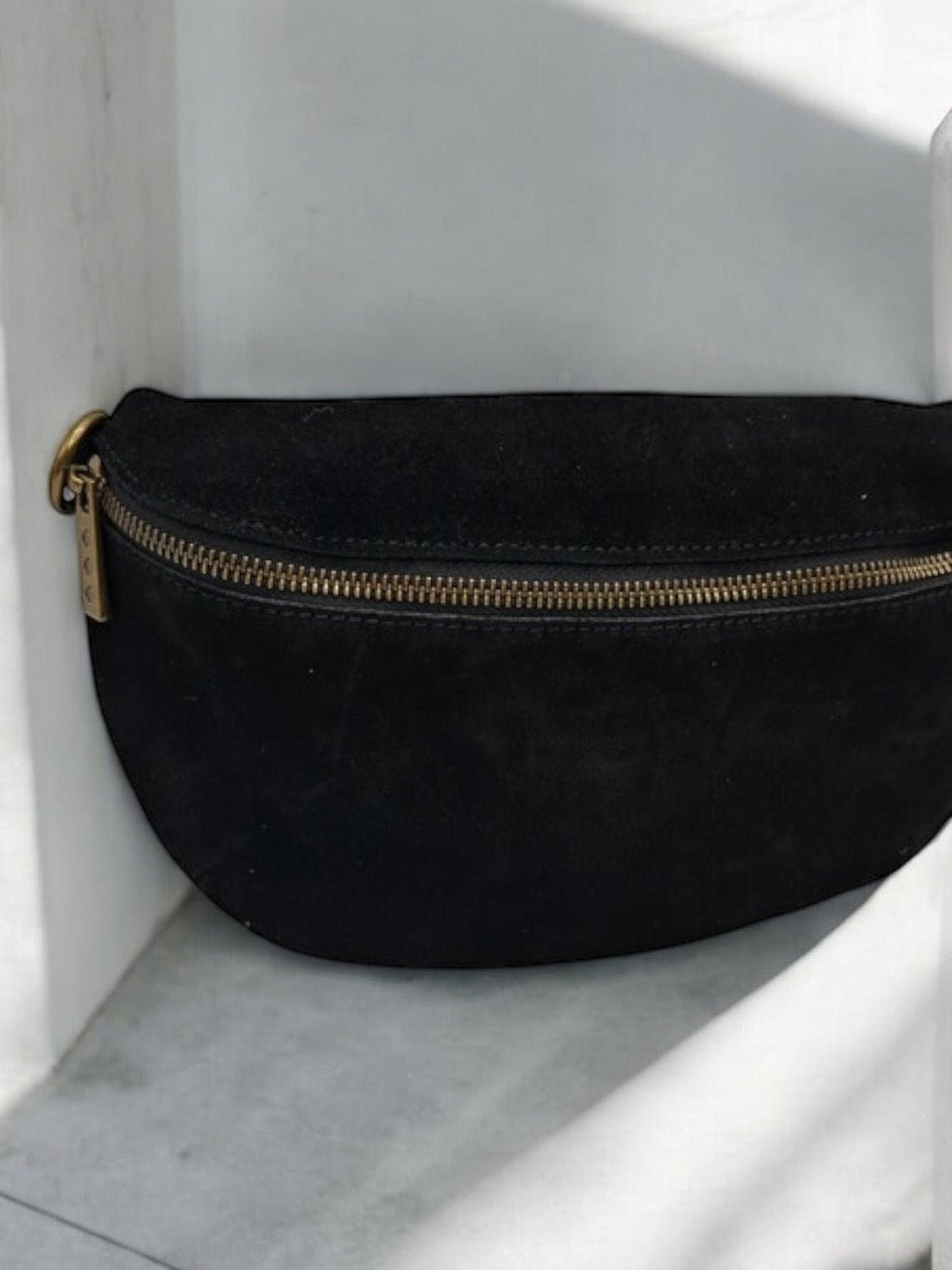 Sac banane cuir noir bandouliere cuir noir