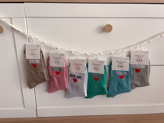 Chaussettes hautes pailletées “Sublime”