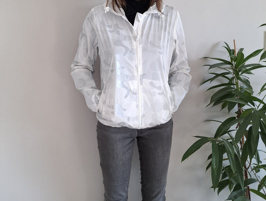 Manteau court tres léger camouflage blanc