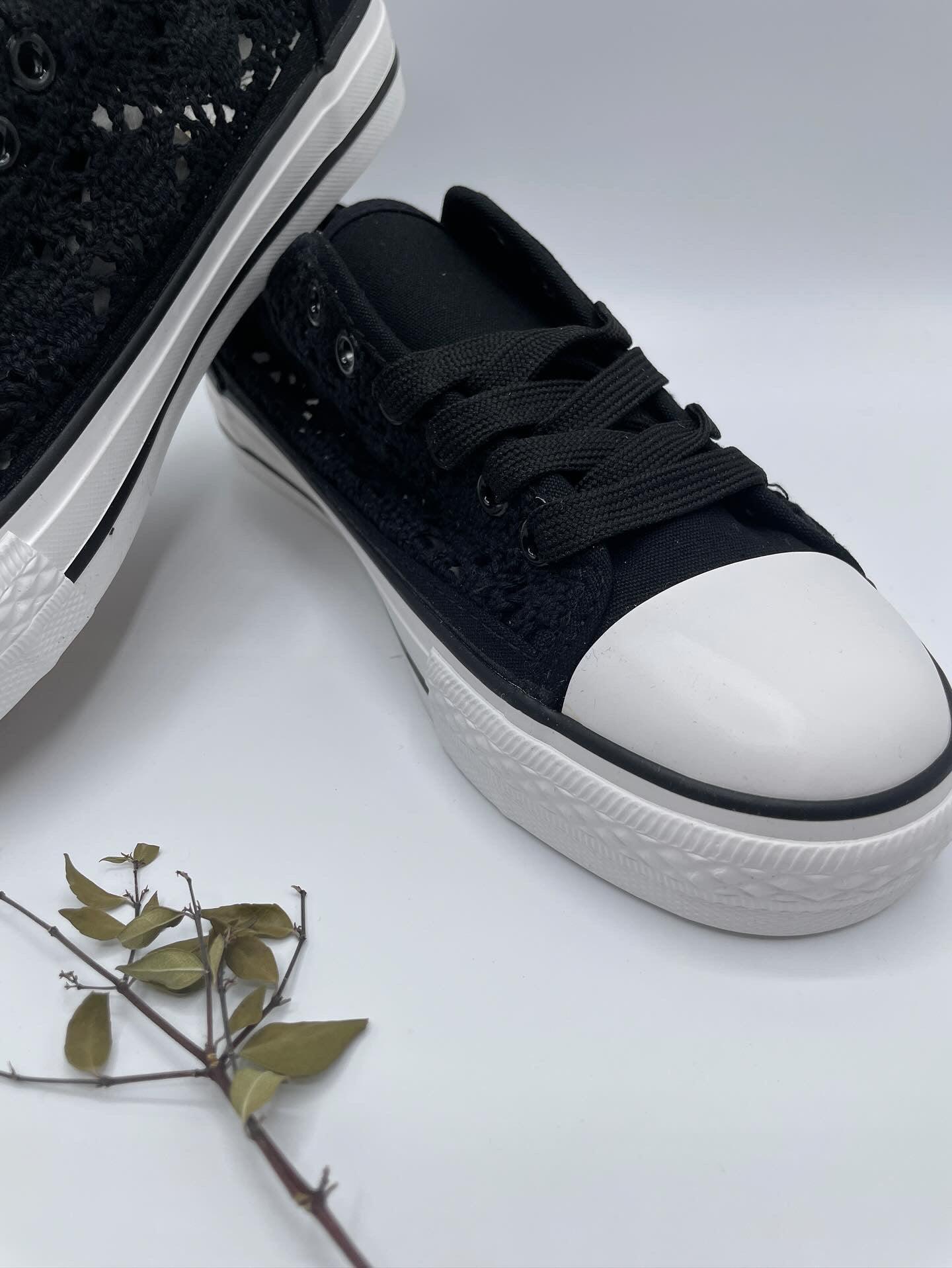 Converse noir tissu best sale