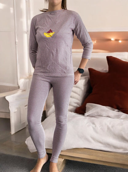 Pyjama en coton de la marque Petit Bateau avec manches 3/4