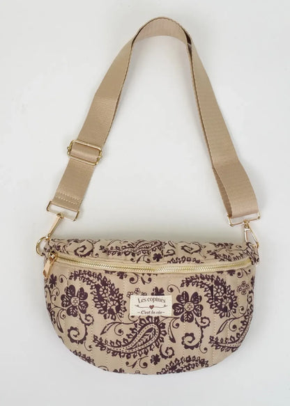 Sac Banane Motif Paisley Beige & Marron – Les Copines C'est la Vie