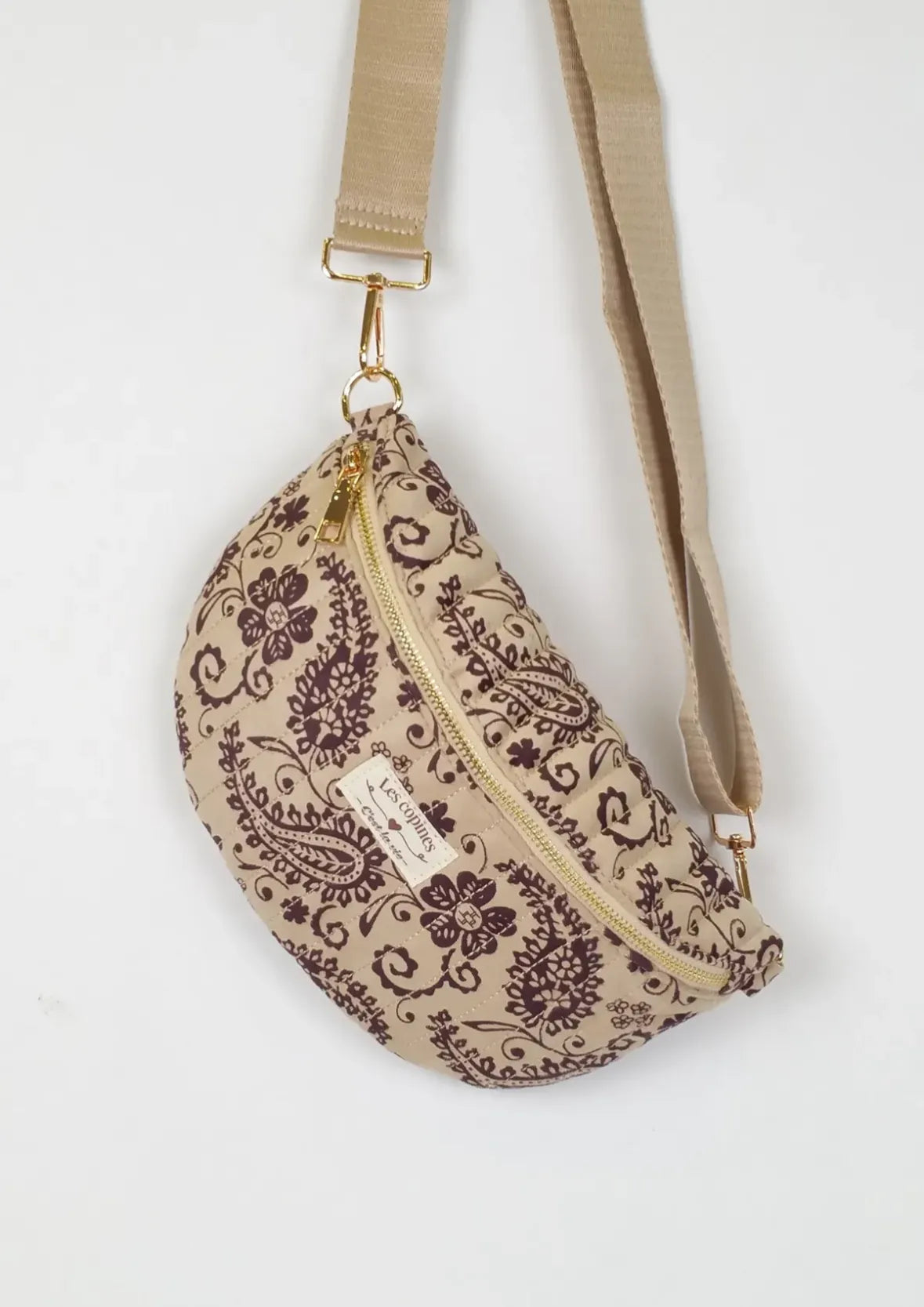 Sac Banane Motif Paisley Beige & Marron – Les Copines C'est la Vie