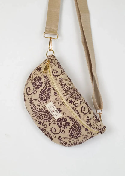 Sac Banane Motif Paisley Beige & Marron – Les Copines C'est la Vie