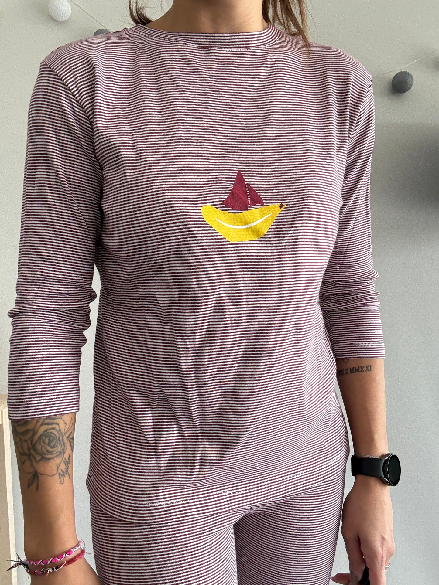 Pyjama en coton de la marque Petit Bateau avec manches 3/4