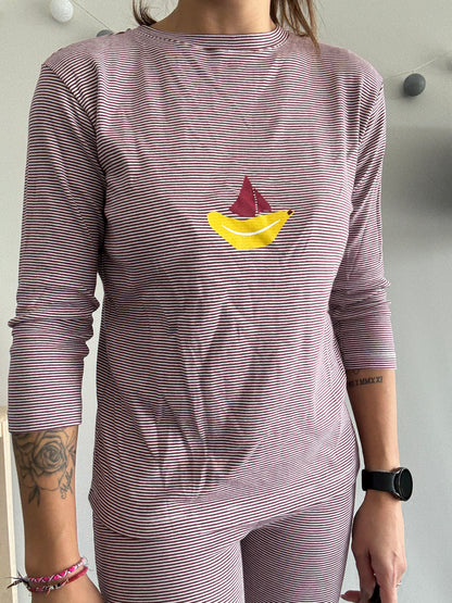 Pyjama en coton de la marque Petit Bateau avec manches 3/4