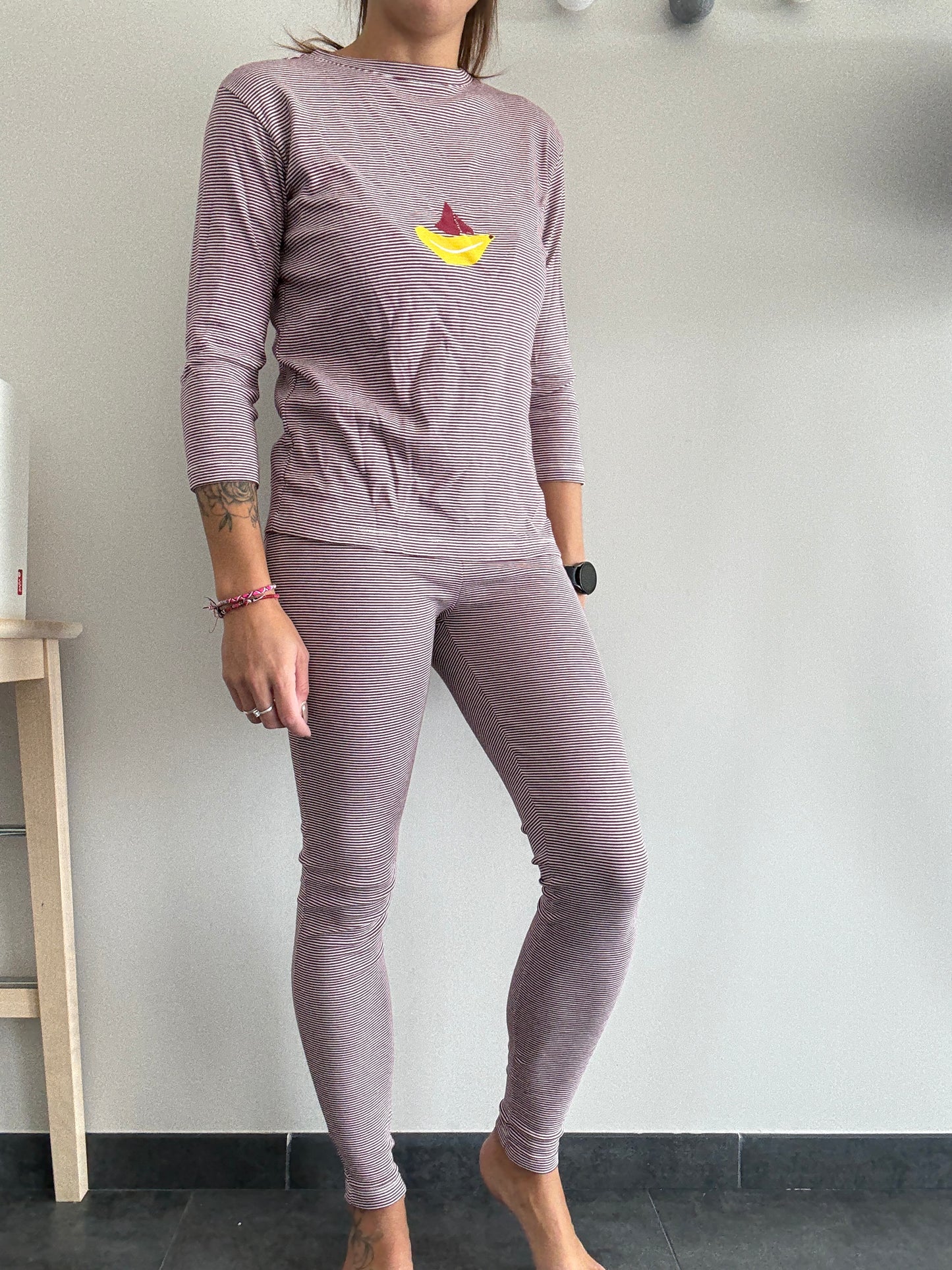 Pyjama en coton de la marque Petit Bateau avec manches 3/4