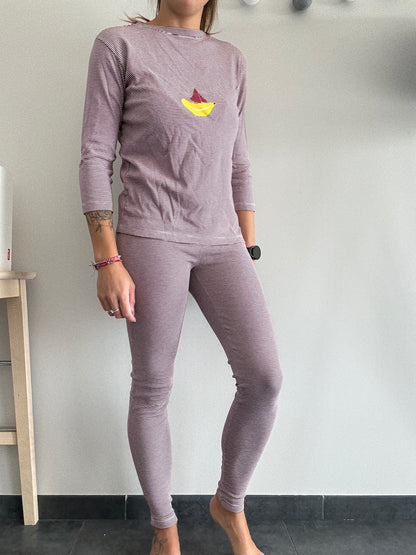 Pyjama en coton de la marque Petit Bateau avec manches 3/4