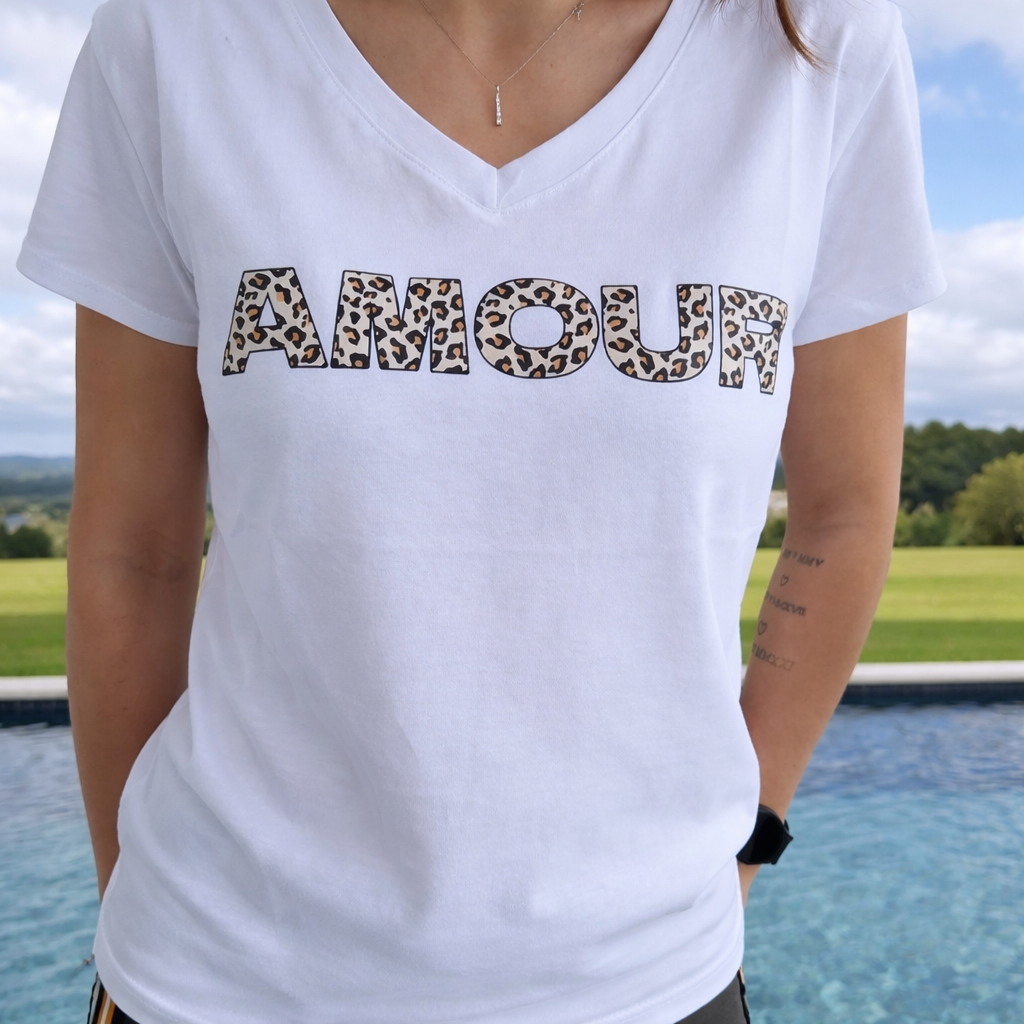 tee shirt amour blanc
