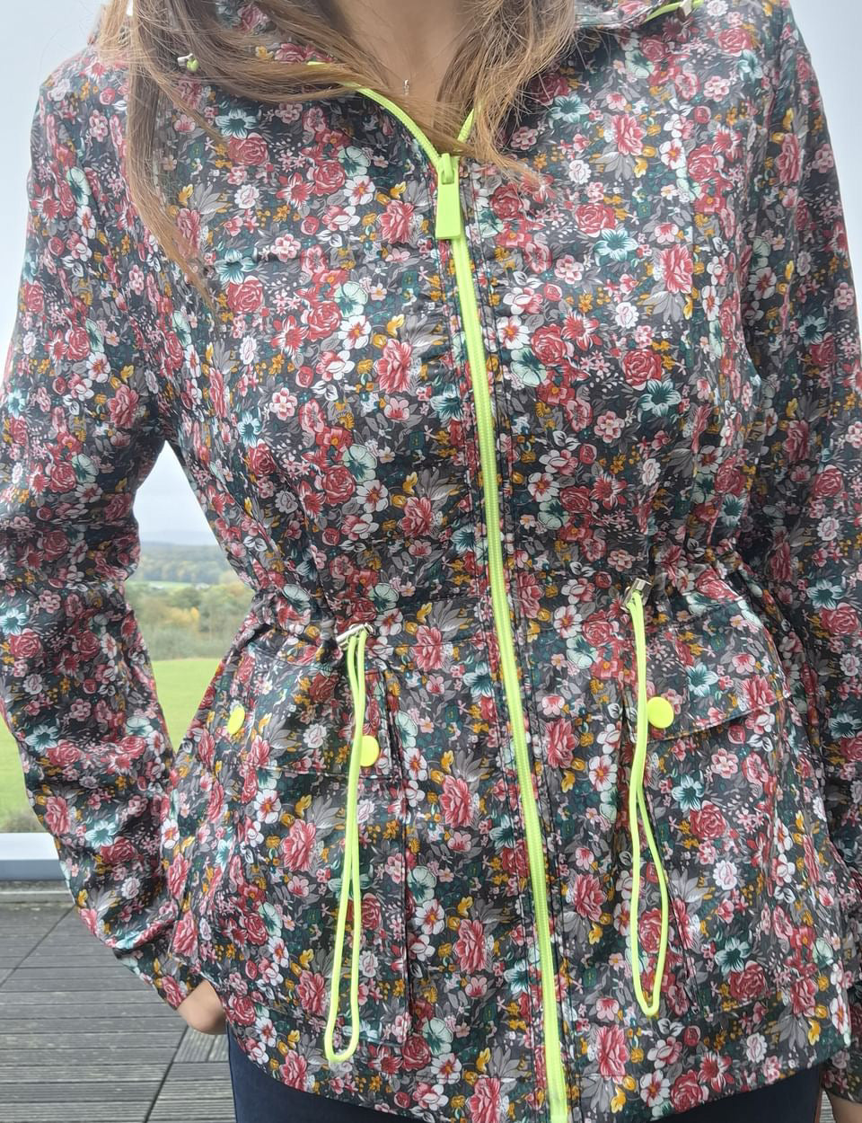 Attrait Paris - Imperméable mi long léger liberty fleuri Attrait Paris