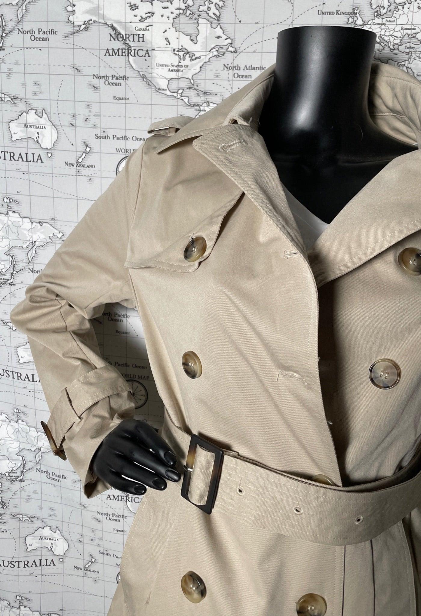 Attrait Paris - Manteau trench style couleur sable - Le Petit Placard