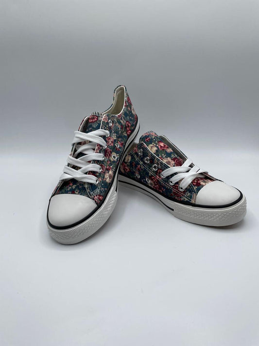 Baskets basses toile liberty fleuri style converse - Le Petit Placard