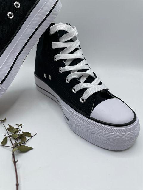 Baskets hautes tissu inscription "amour" style converse - Le Petit Placard