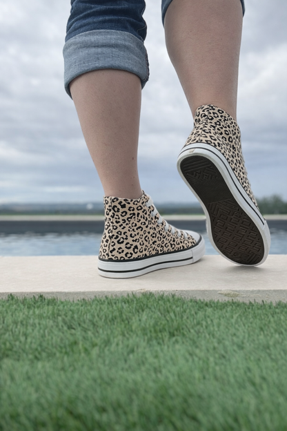 semelle extérieure baskets montante léopard