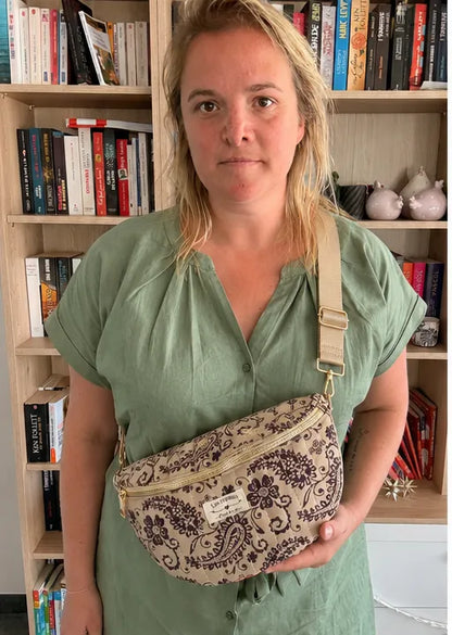 Sac Banane Motif Paisley Beige & Marron – Les Copines C'est la Vie
