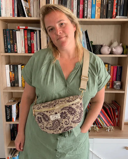 Sac Banane Motif Paisley Beige & Marron – Les Copines C'est la Vie