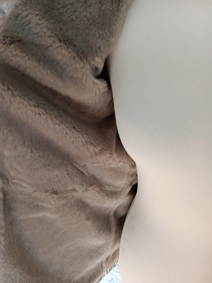 Imperméable mi long doublé en fausse fourrure cordon tricolore Marque Laura Jo Couleur Doré - Le Petit Placard
