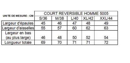 Laura Jo - Doudoune HOMME courte imperméable et réversible matelassé kaki Laura Jo
