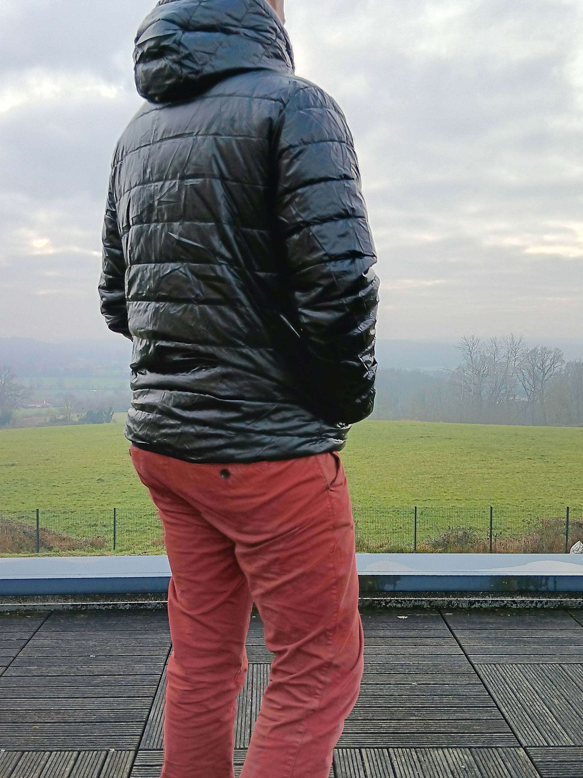 Laura Jo - Doudoune HOMME courte imperméable et réversible matelassé noir Laura Jo