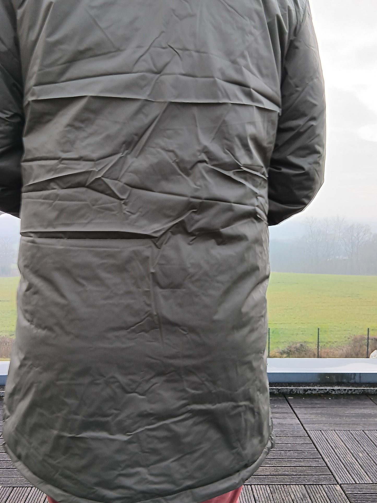 Laura Jo - Doudoune HOMME longue imperméable et réversible matelassé kaki Laura Jo