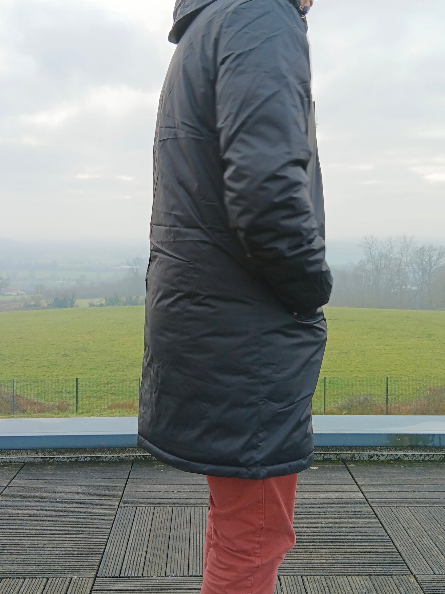 Laura Jo - Doudoune HOMME longue imperméable et réversible matelassé noir Laura Jo