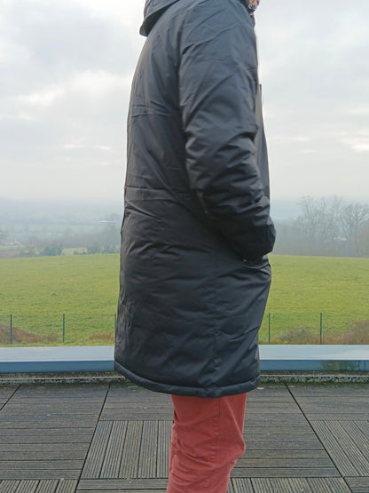 Laura Jo - Doudoune HOMME longue imperméable et réversible matelassé noir Laura Jo