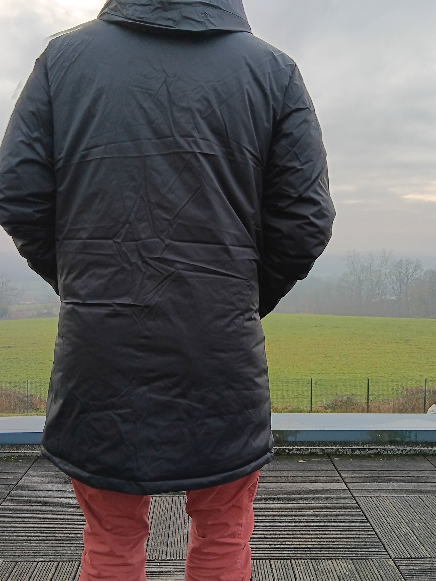 Laura Jo - Doudoune HOMME longue imperméable et réversible matelassé noir Laura Jo