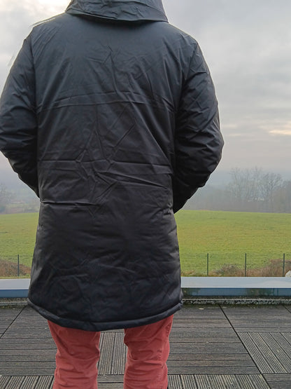 Laura Jo - Doudoune HOMME longue imperméable et réversible matelassé noir Laura Jo
