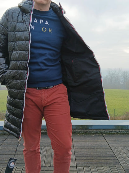 Laura Jo - Doudoune HOMME longue imperméable et réversible matelassé noir Laura Jo