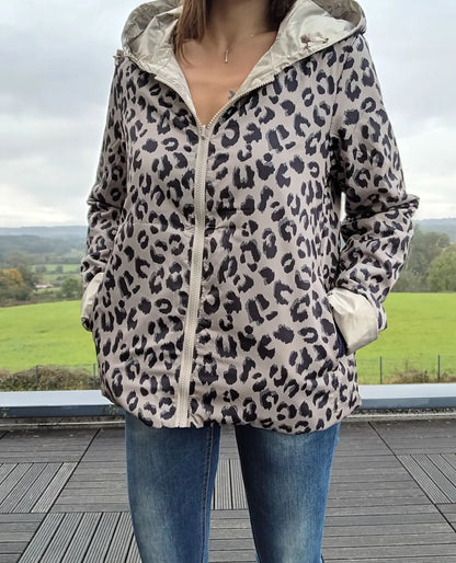 Imperméable Réversible Court Doré Léopard Femme Laura Jo Laura Jo