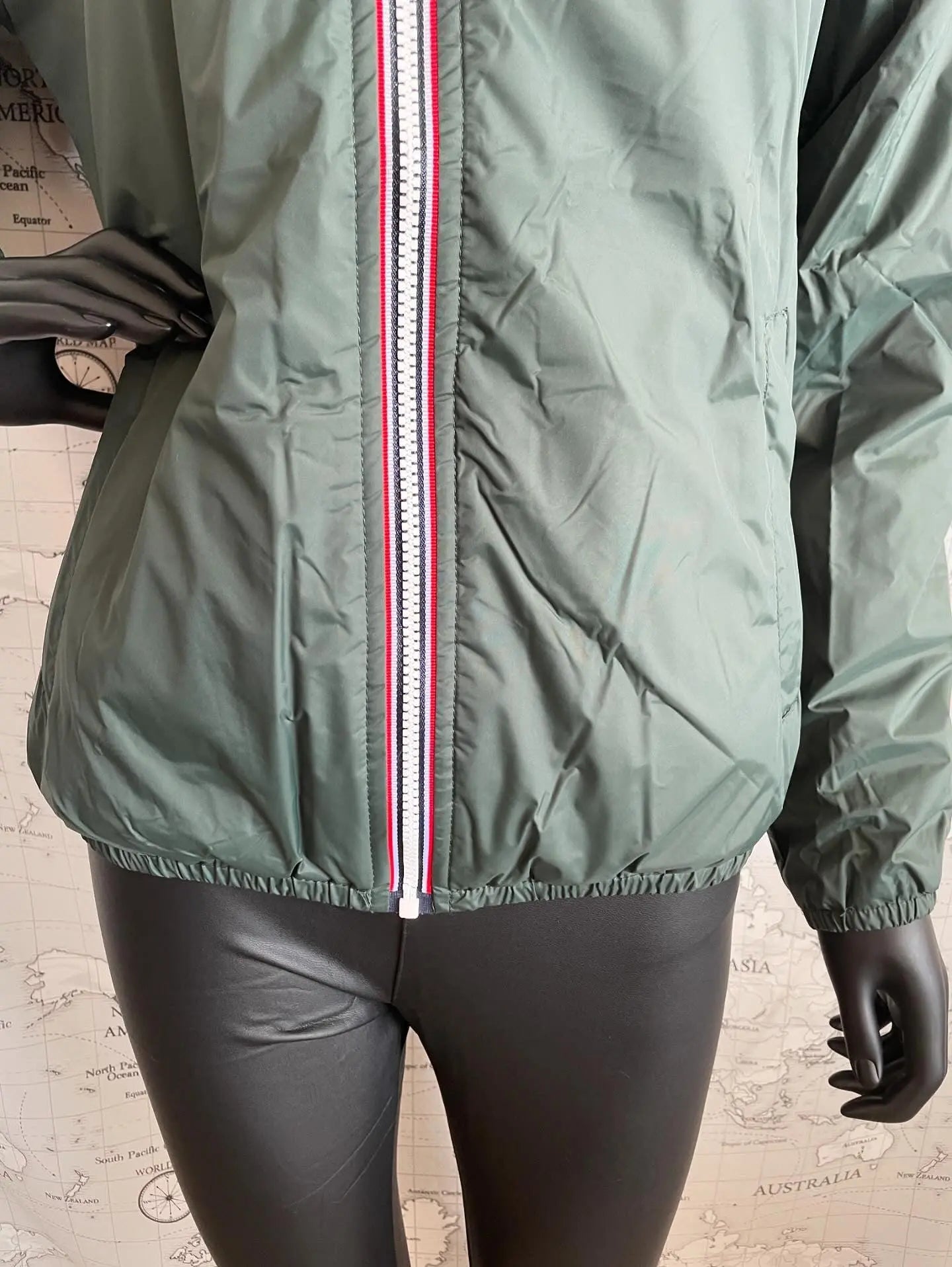 Manteau Court Fourré Vert Forêt Laura Jo - Imperméable Hiver Laura Jo