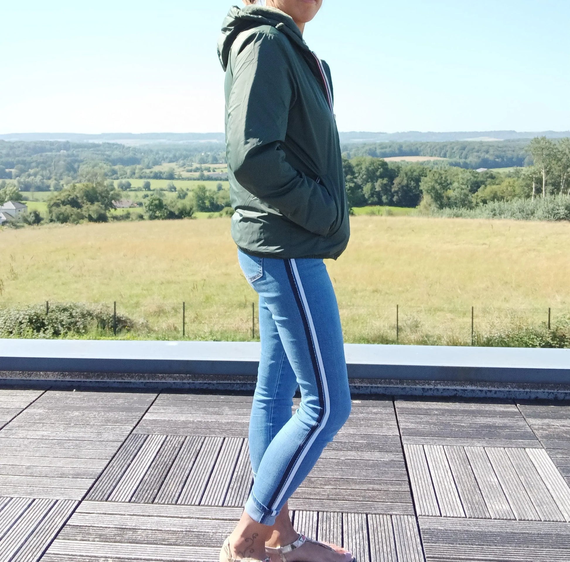 Manteau Court Fourré Vert Forêt Laura Jo - Imperméable Hiver Laura Jo