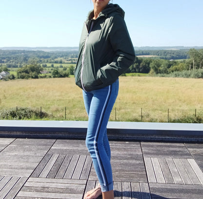 Manteau Court Fourré Vert Forêt Laura Jo - Imperméable Hiver Laura Jo