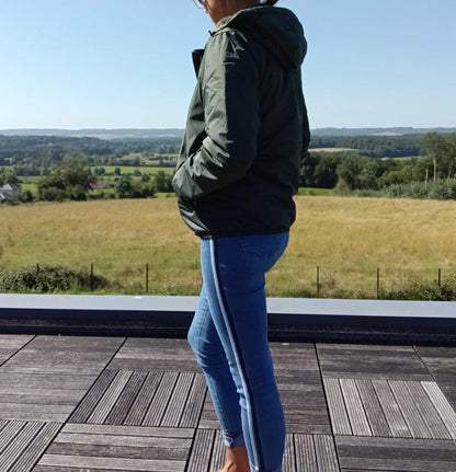 Manteau Court Fourré Vert Forêt Laura Jo - Imperméable Hiver Laura Jo