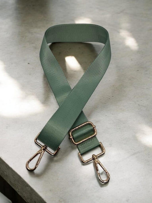 Bandoulière sangle large de couleur verte Le Petit Placard