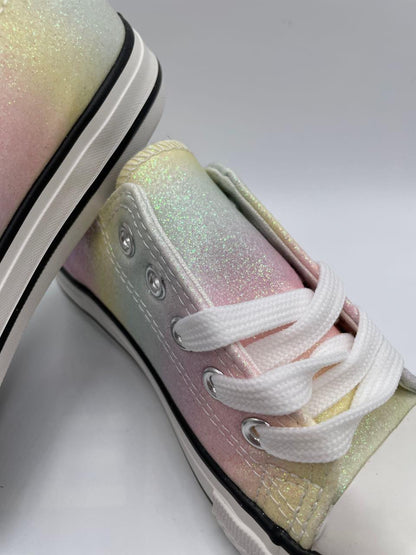 Chaussures baskets en toile pastel multicolores - Enfant Le Petit Placard