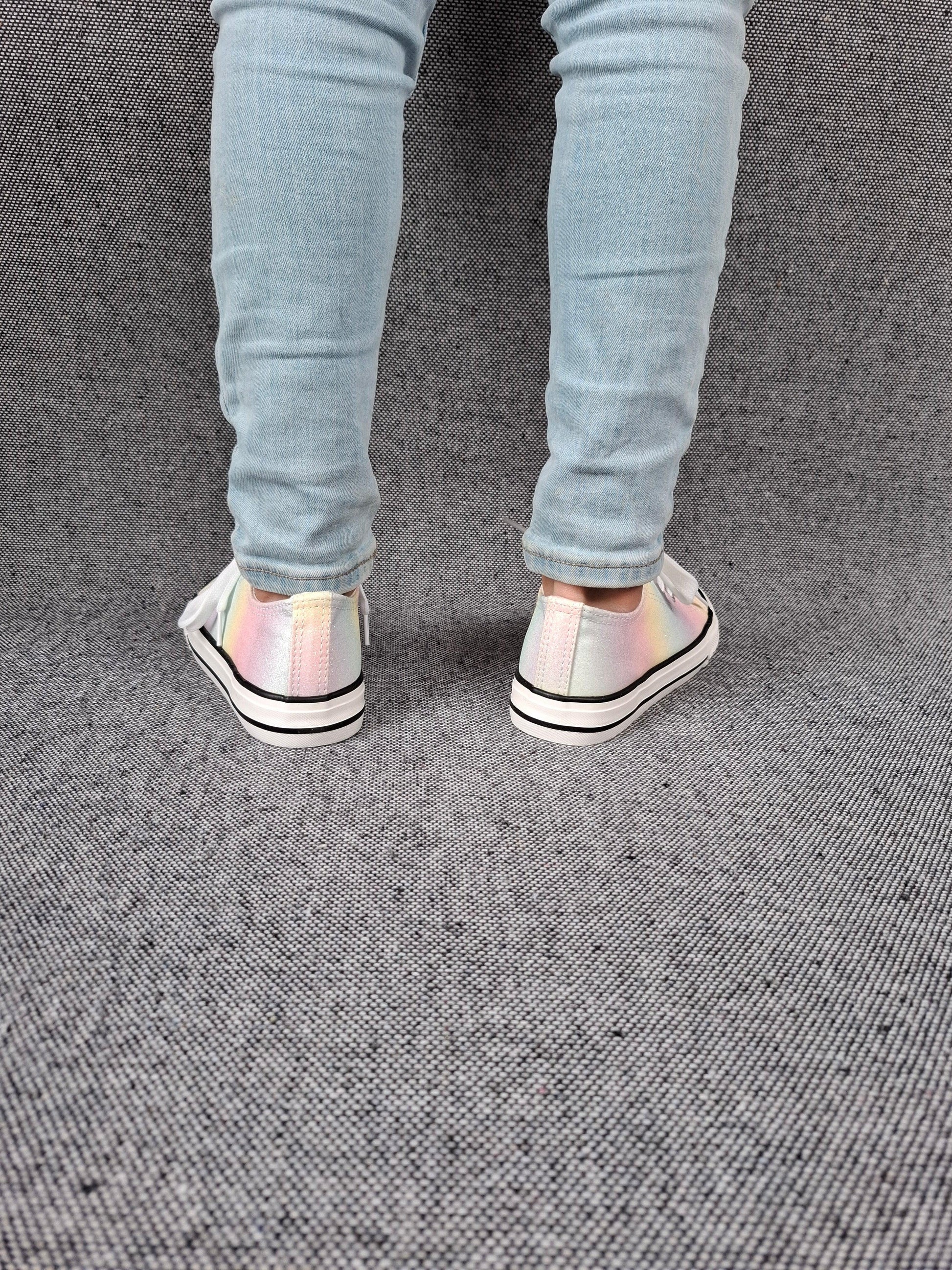 Chaussures baskets en toile pastel multicolores - Enfant Le Petit Placard