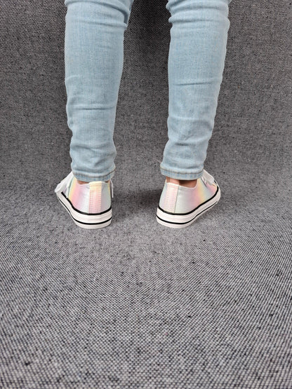 Chaussures baskets en toile pastel multicolores - Enfant Le Petit Placard