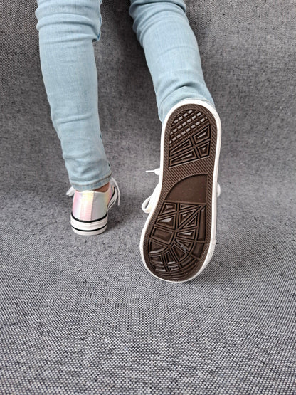 Chaussures baskets en toile pastel multicolores - Enfant Le Petit Placard