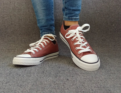Chaussures baskets basses toile marron chocolat style Converse Le Petit Placard