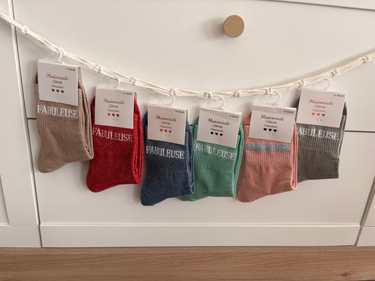 Vue d'ensemble collection chaussettes pailletées Fabuleuse