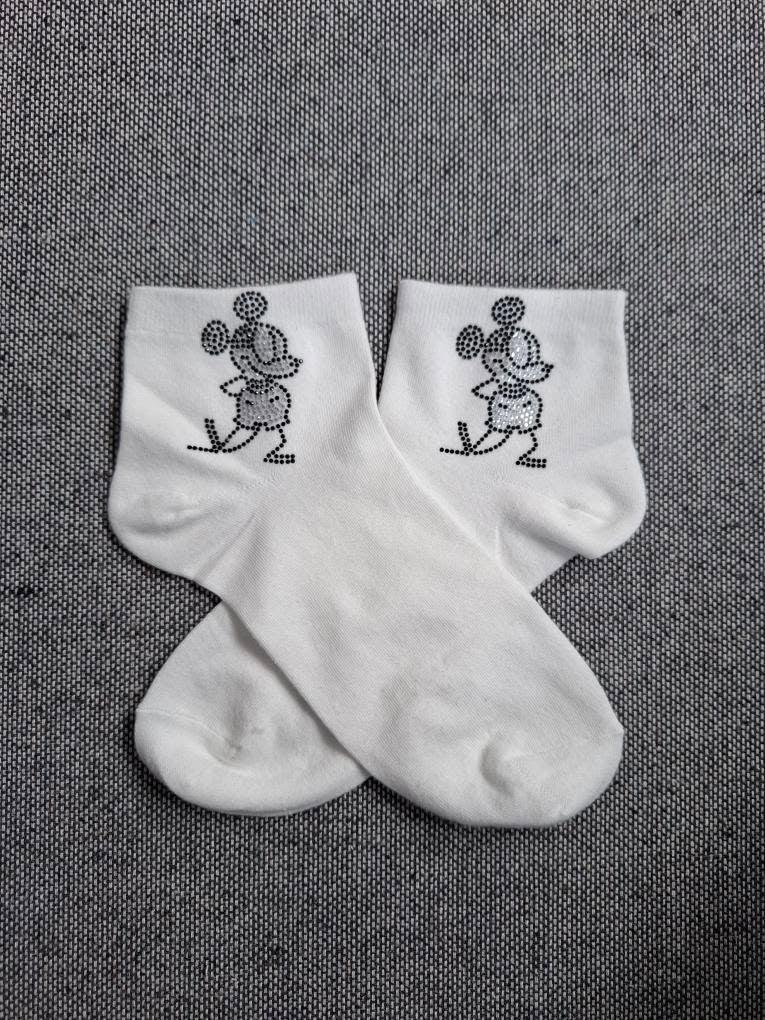 Paire de chaussettes blanche avec motif personnage Mickey Le Petit Placard