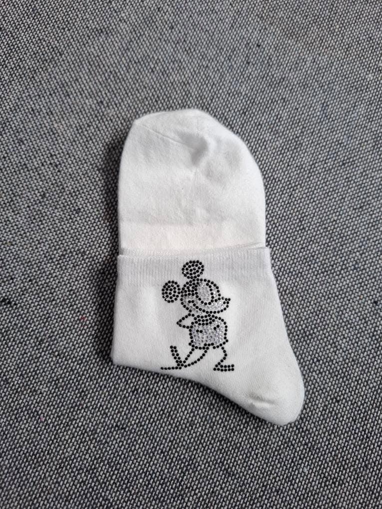 Paire de chaussettes blanche avec motif personnage Mickey Le Petit Placard