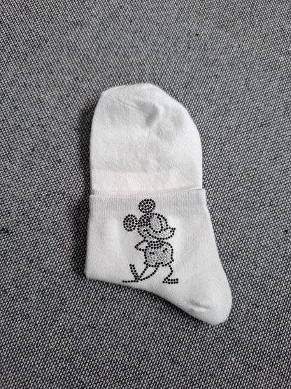 Paire de chaussettes blanche avec motif personnage Mickey Le Petit Placard