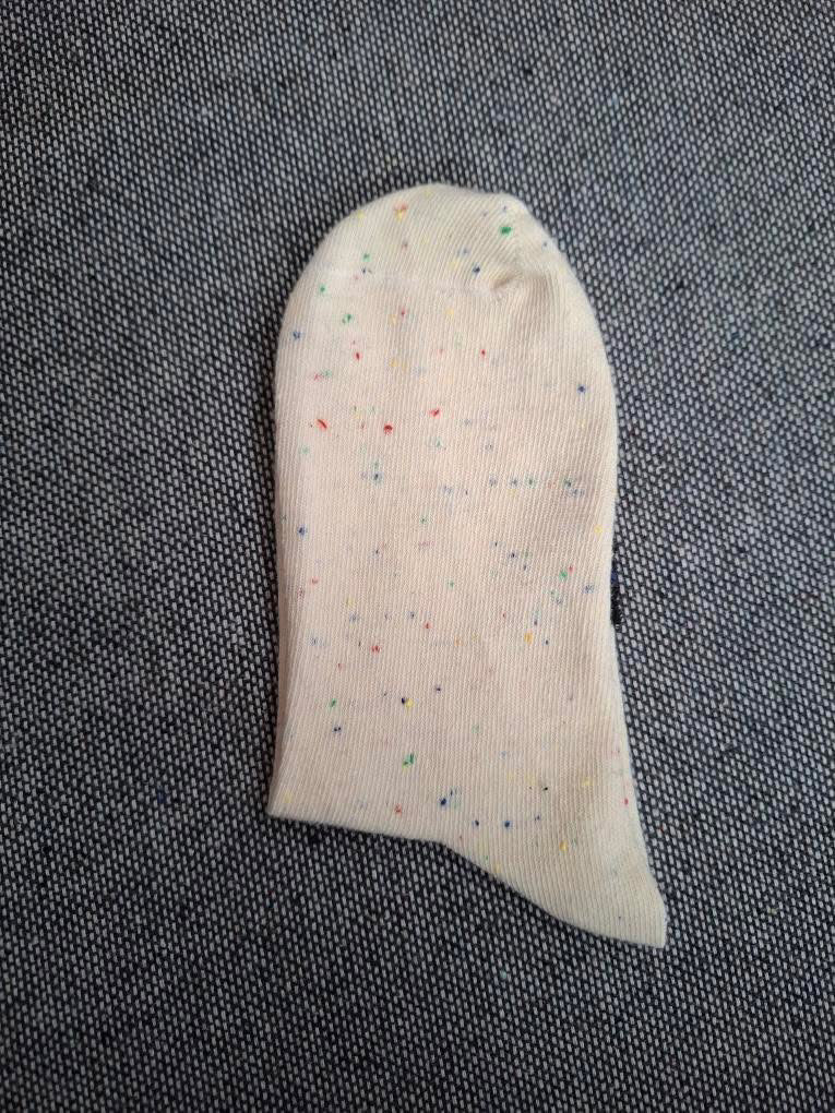 Paire de chaussettes blanches en coton à motif coeurs Le Petit Placard