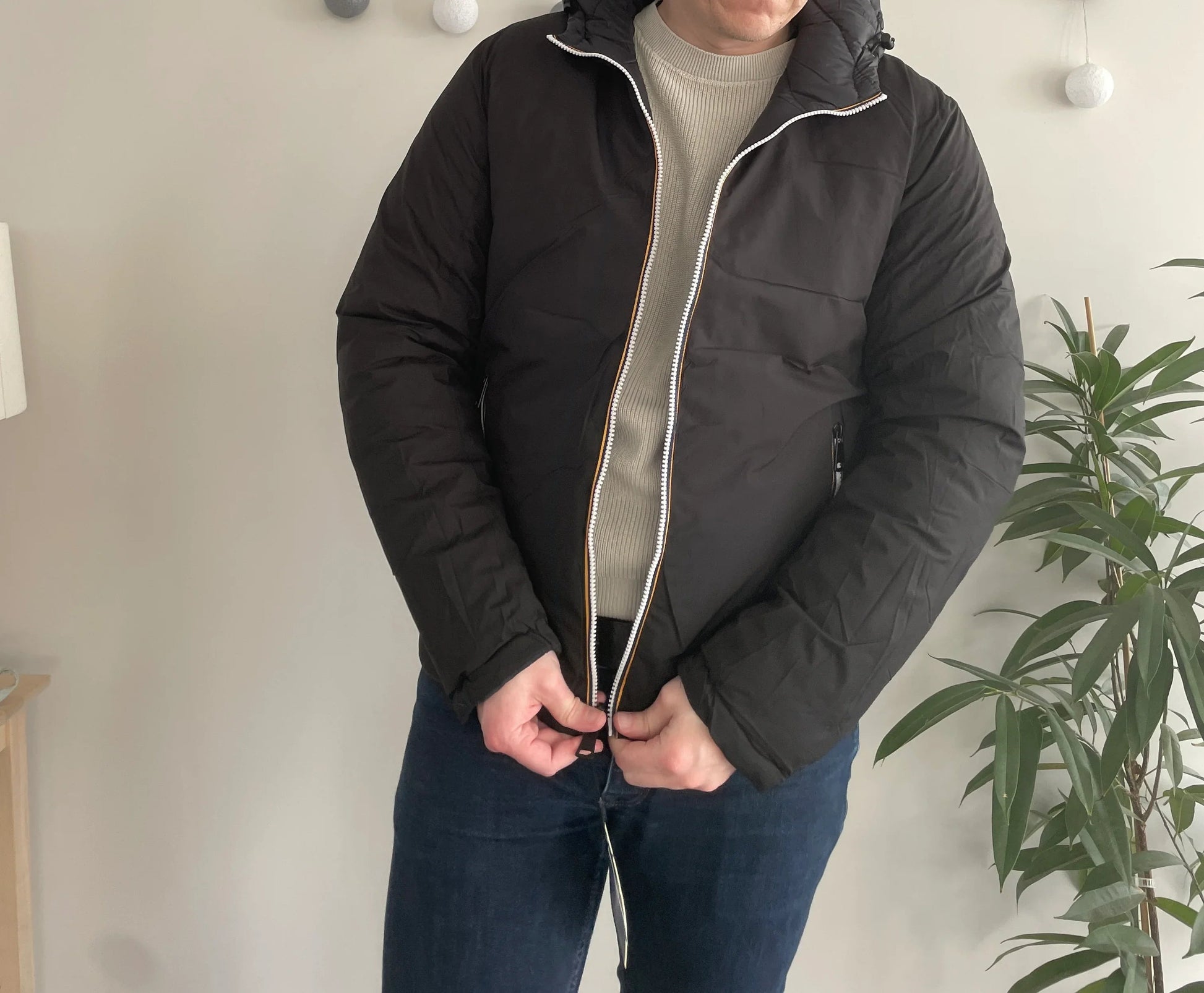 Doudoune à capuche HOMME courte imperméable et réversible matelassé noir Le Petit Placard