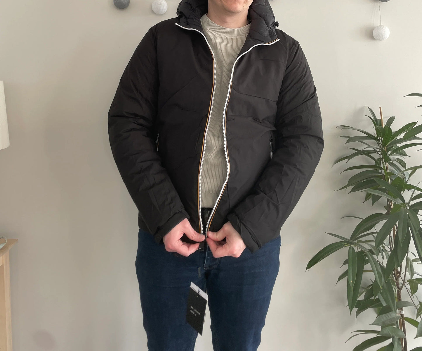 Doudoune à capuche HOMME courte imperméable et réversible matelassé noir Le Petit Placard