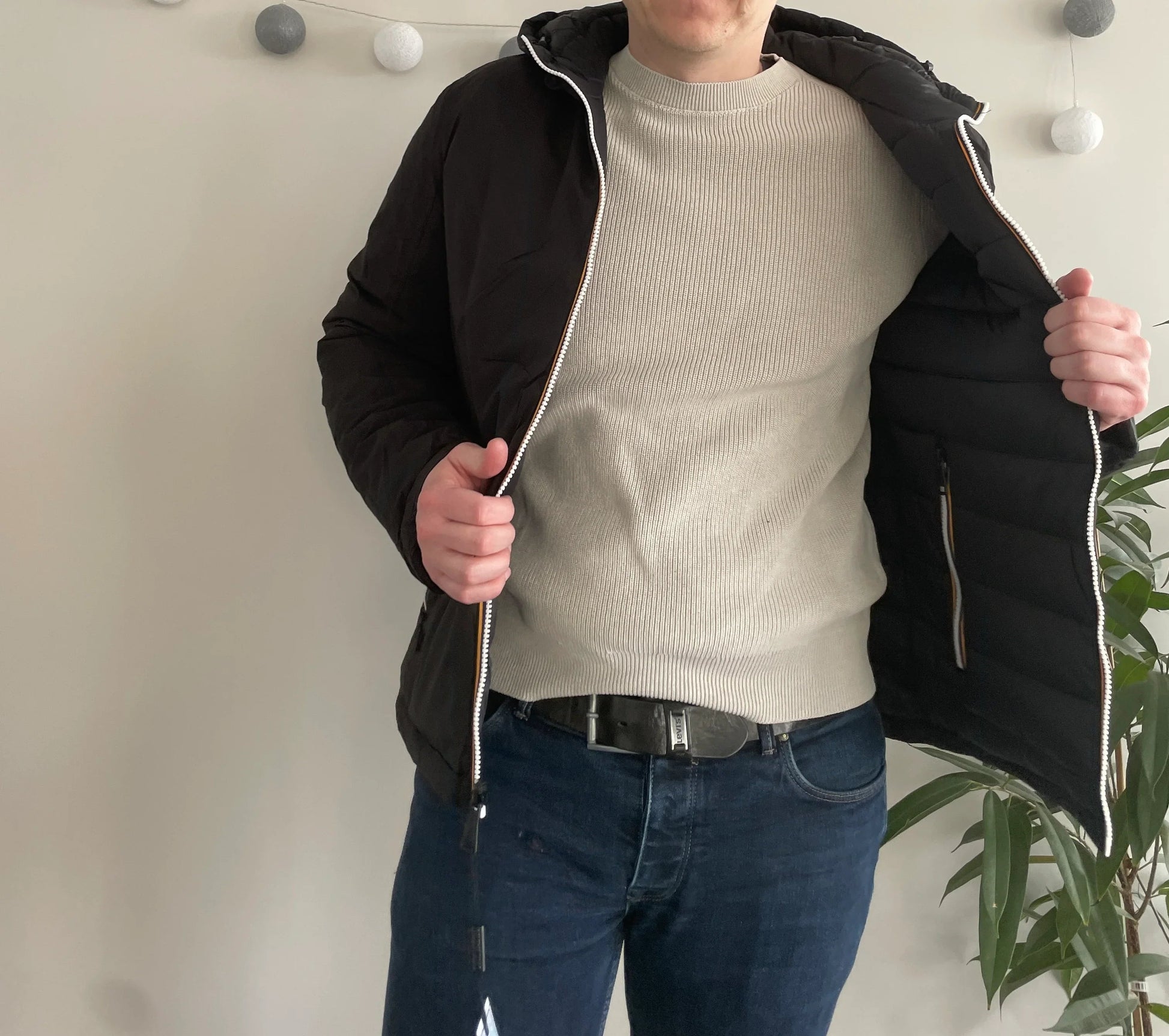 Doudoune à capuche HOMME courte imperméable et réversible matelassé noir Le Petit Placard